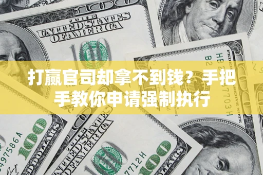 济南打赢官司却拿不到钱？手把手教你申请强制执行