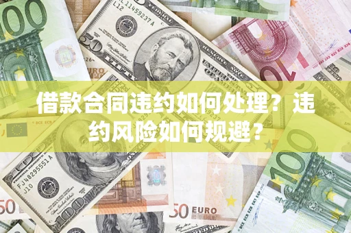 济南借款合同违约如何处理？违约风险如何规避？